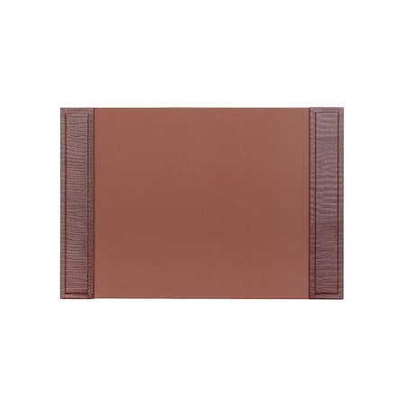 Dacasso Brown Crocodile Embossed 25.5" x 17.25" Side-Rail Desk Pad PR-2002